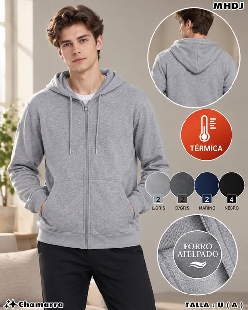 MHDJ - Chamarra Térmica con Capucha