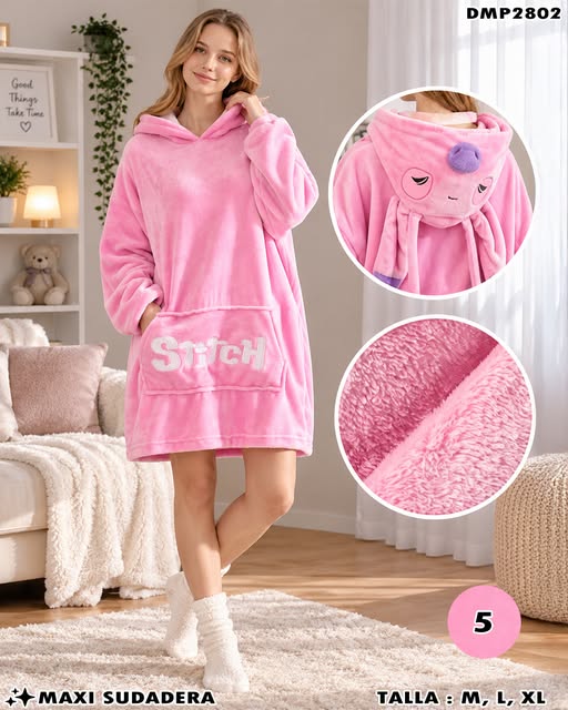 DMP2802 - Maxi Sudadera Afelpada Stitch