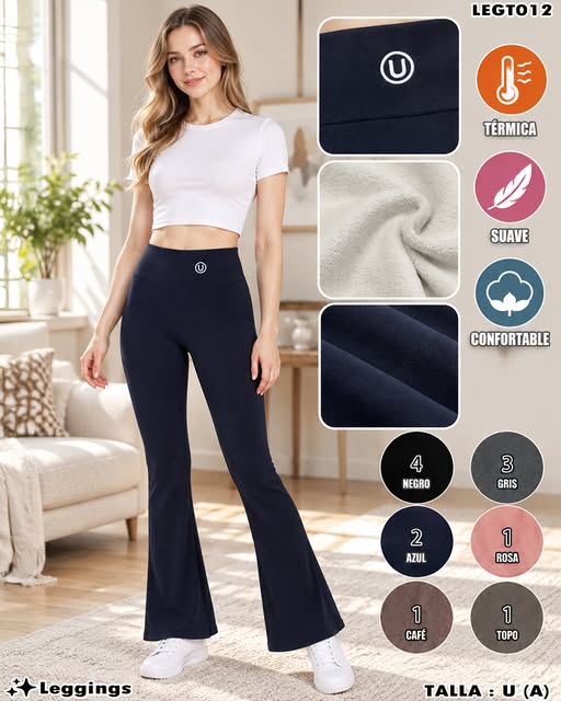 LEGT012 - Leggings Térmicos Acampanados para Dama