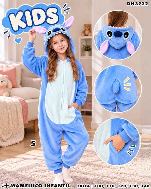 DN3722 - Mameluco Afelpado Infantil