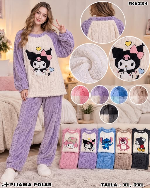 FK6284 - Pijama Polar Afelpada de Personajes
