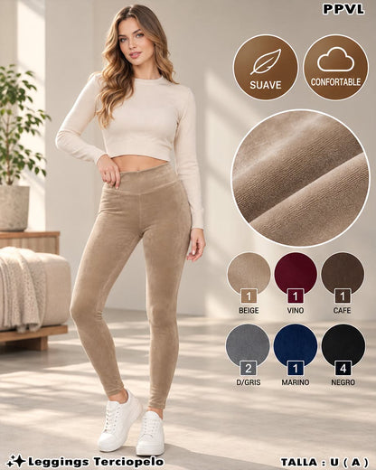 PPVL - Leggings de Terciopelo