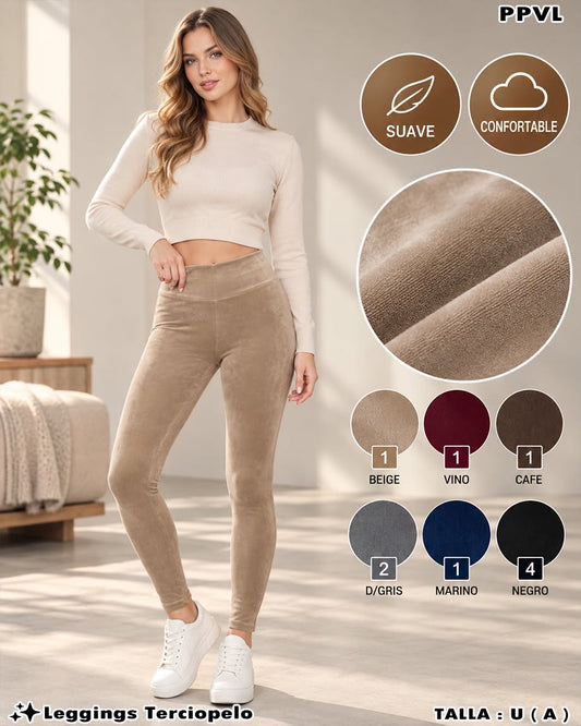 PPVL - Leggings de Terciopelo
