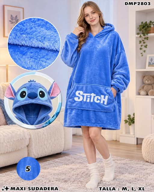 DMP2803 - Maxi Sudadera Afelpada con Capucha