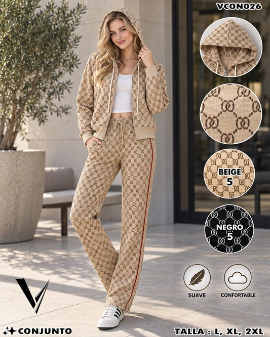 VCON026 - Conjunto Deportivo Estampado para Dama