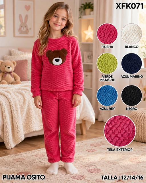 XFK071 - Pijama Infantil de Osito