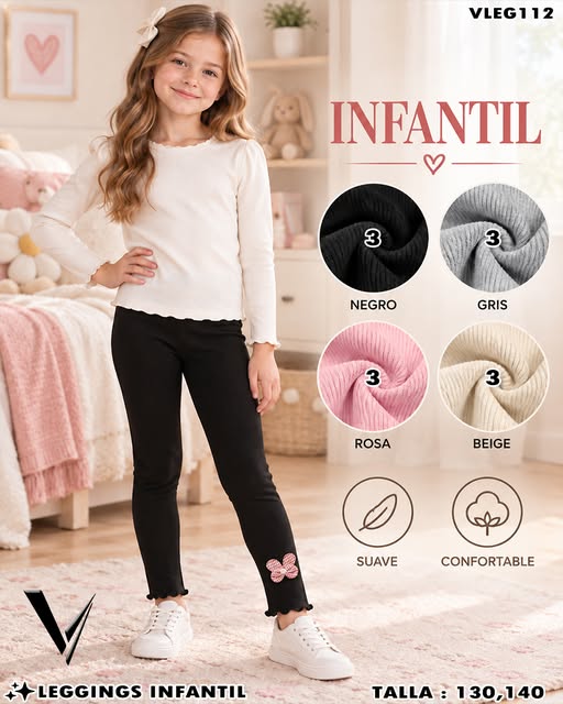 VLEG112 - Leggings Infantil con Mariposa