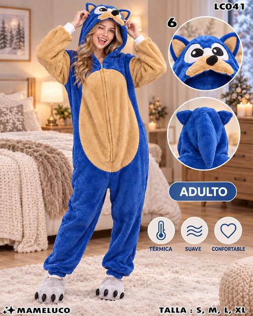 LC041 - Mameluco Térmico de Personaje para Adulto