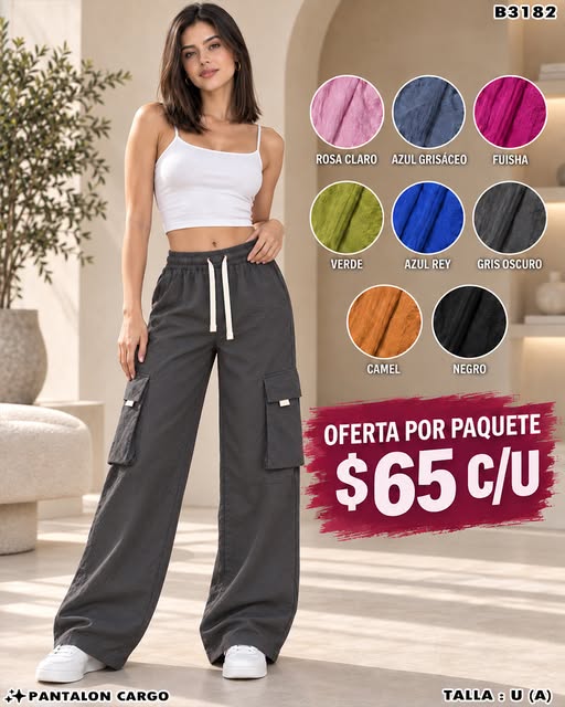 B3182 - Pantalón Cargo para Dama