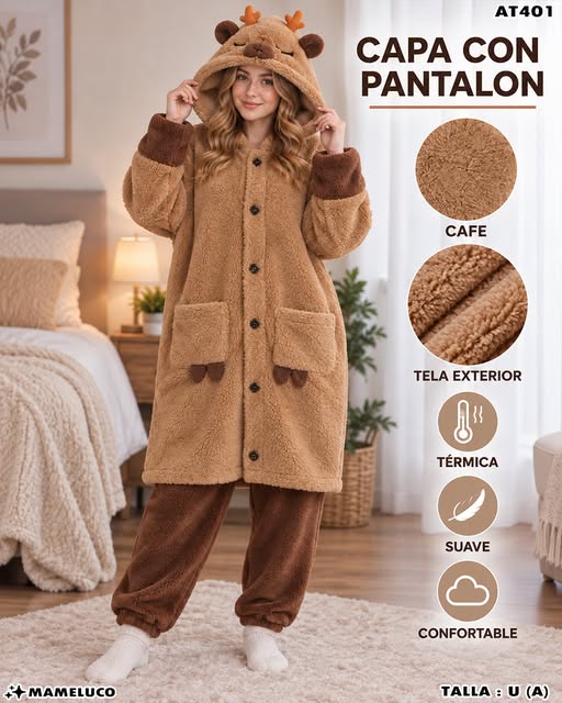 AT401 - Conjunto Térmico de Capa con Pantalón