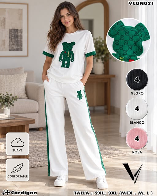VCON021 - Conjunto de Playera y Pantalón con Estampado