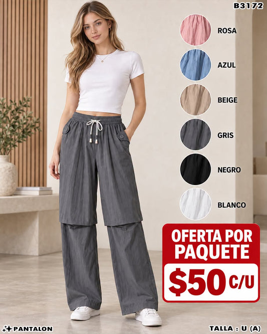 B3172 - Pantalón de Diseño Superpuesto