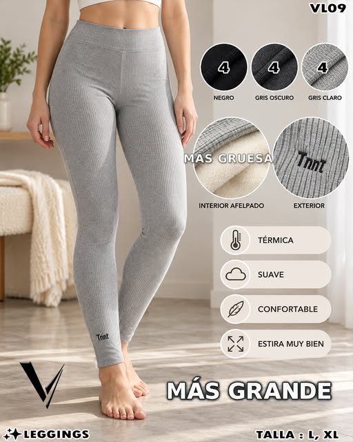 VL09 - Leggings Térmicos Acanalados