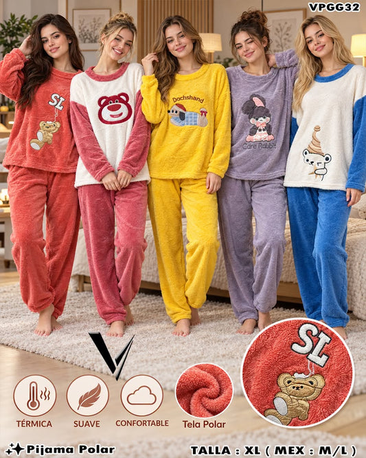 VPGG32 - Pijama Polar con Diseños Surtidos