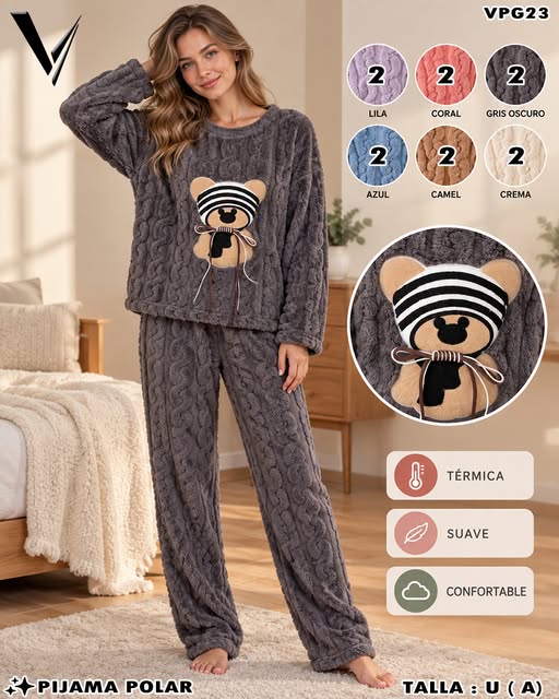 VPG23 - Pijama Polar con Oso