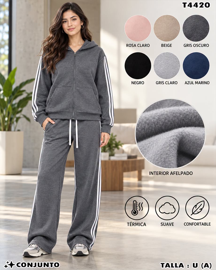 Conjunto Deportivo para Dama con Franjas Laterales