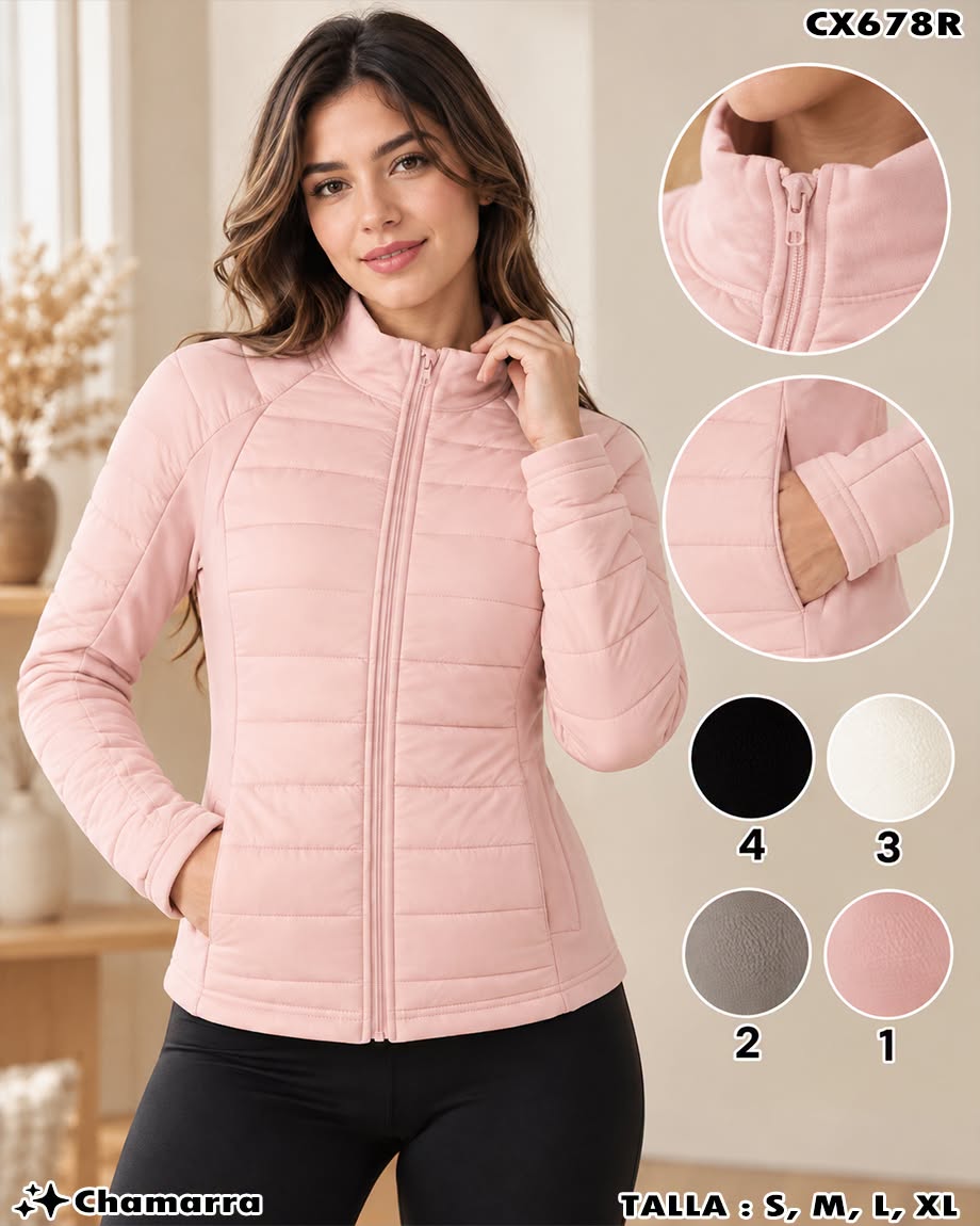 CX678R - Chamarra Acolchada para Mujer