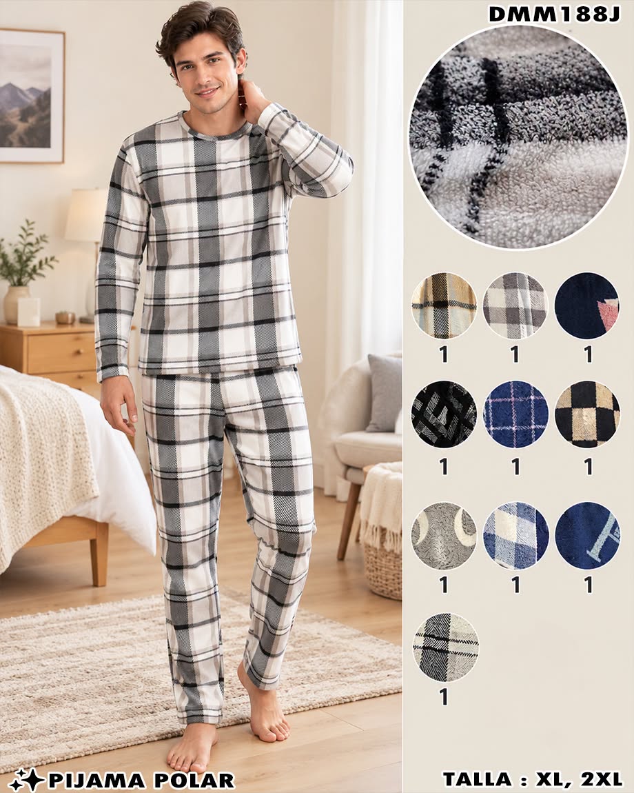 DMM188J - Pijama Polar para Caballero