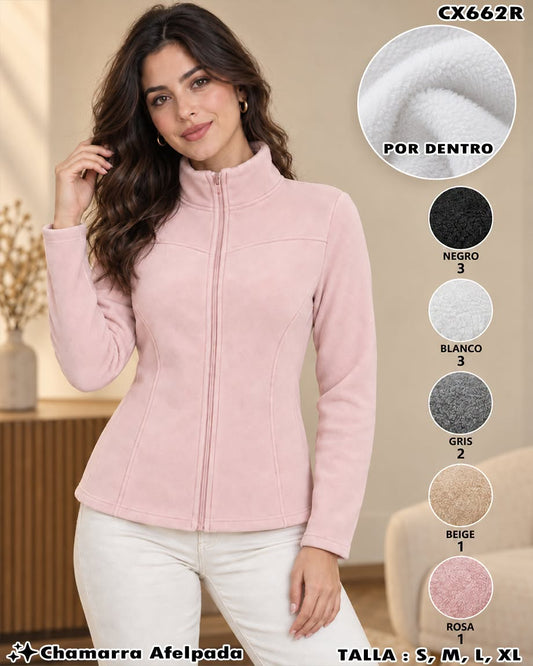 CX662R - Chamarra Afelpada para Mujer