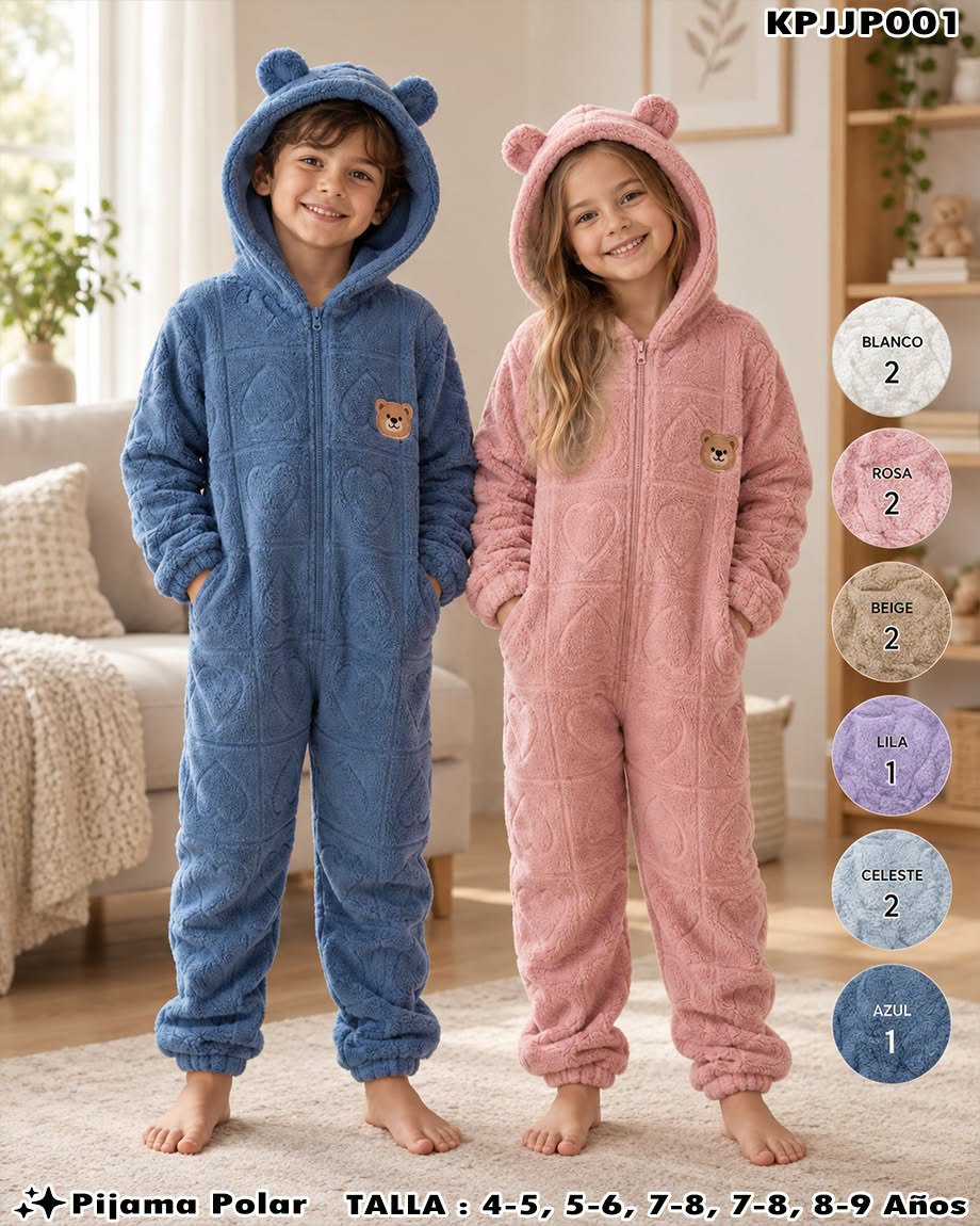 KPJJP001 - Pijama Polar de Una Pieza con