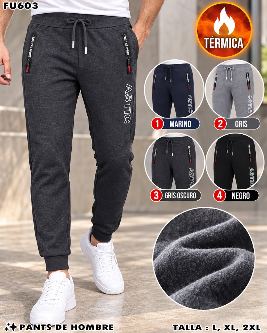 FU603 - Pants Térmico Deportivo para Hombre