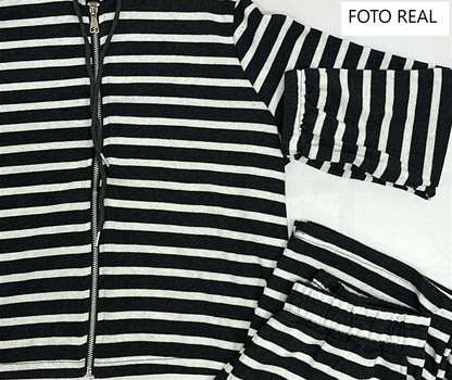 PTSET83 - Conjunto rayado con capucha