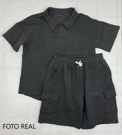 SSH009 - Conjunto Polo con Bermuda Cargo para Caballero