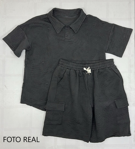 SSH009 - Conjunto Polo con Bermuda Cargo para Caballero