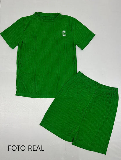 VCC940 - Conjunto Short Plisado