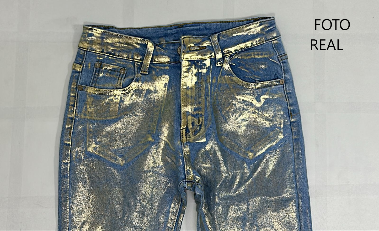 HH00313 - Pantalón entallado metálico