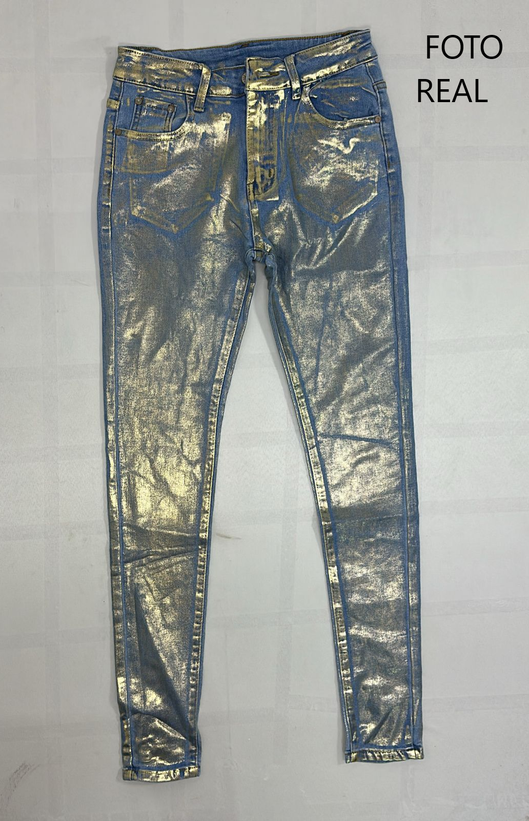 HH00313 - Pantalón entallado metálico