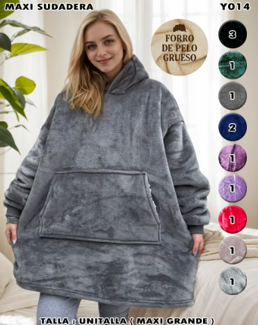 Y014 - Maxi sudadera forrada térmica