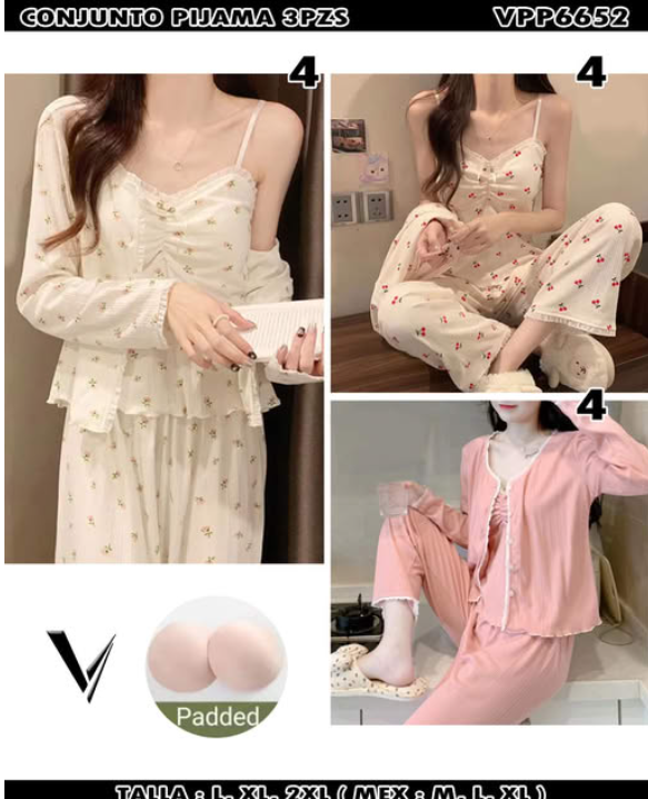 VPP6652 - Conjunto Pijama 3 piezas
