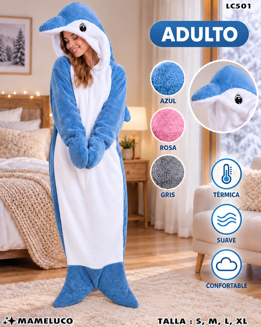 LC501 - Mameluco Térmico de Delfín para Adulto