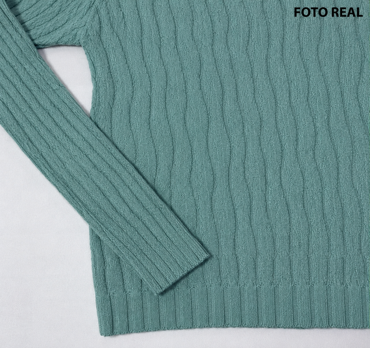 VS009 - Suéter Acanalado Cuello Alto para Dama