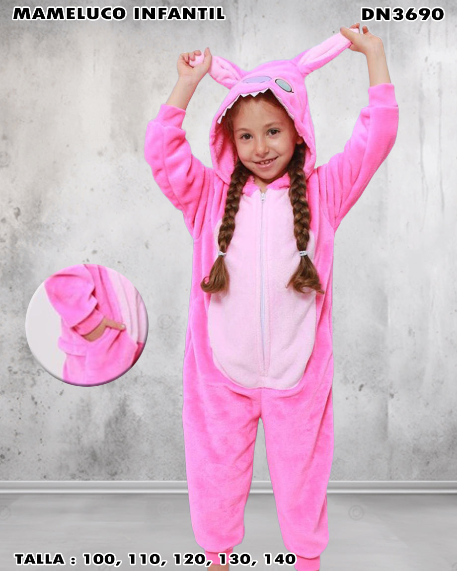 DN3722BL - Mameluco Infantil Lilo & Stitch