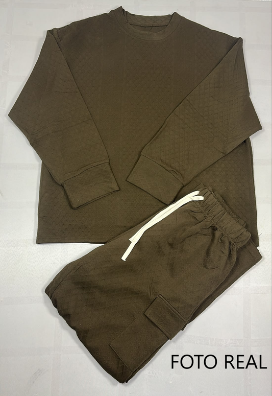 F7335 - Conjunto Cargo Texturizado para Caballero