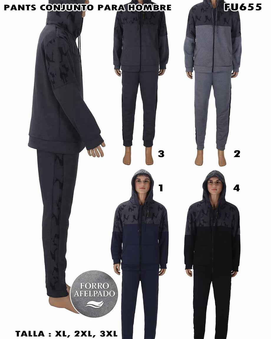 FU655 – Conjunto para Hombre con Forro Afelpado