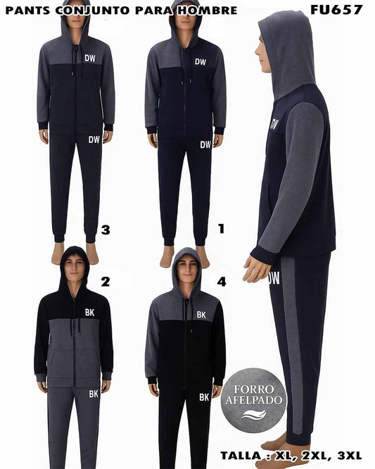 FU657 – Conjunto para Hombre con Forro Afelpado