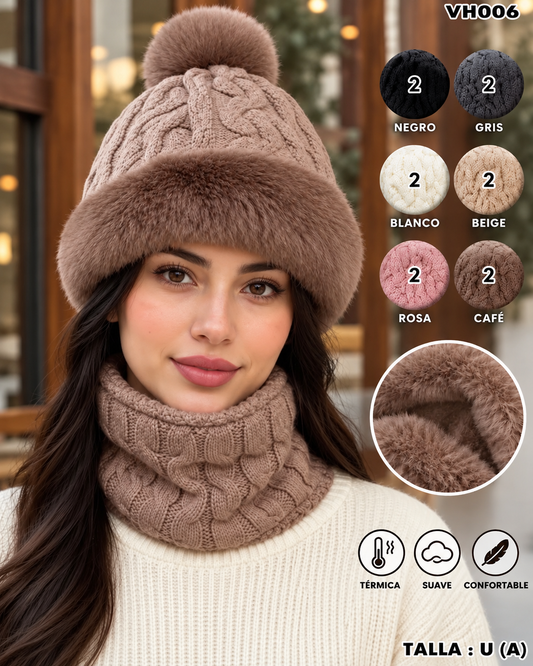 VH006 - Gorro con Cuello Afelpado