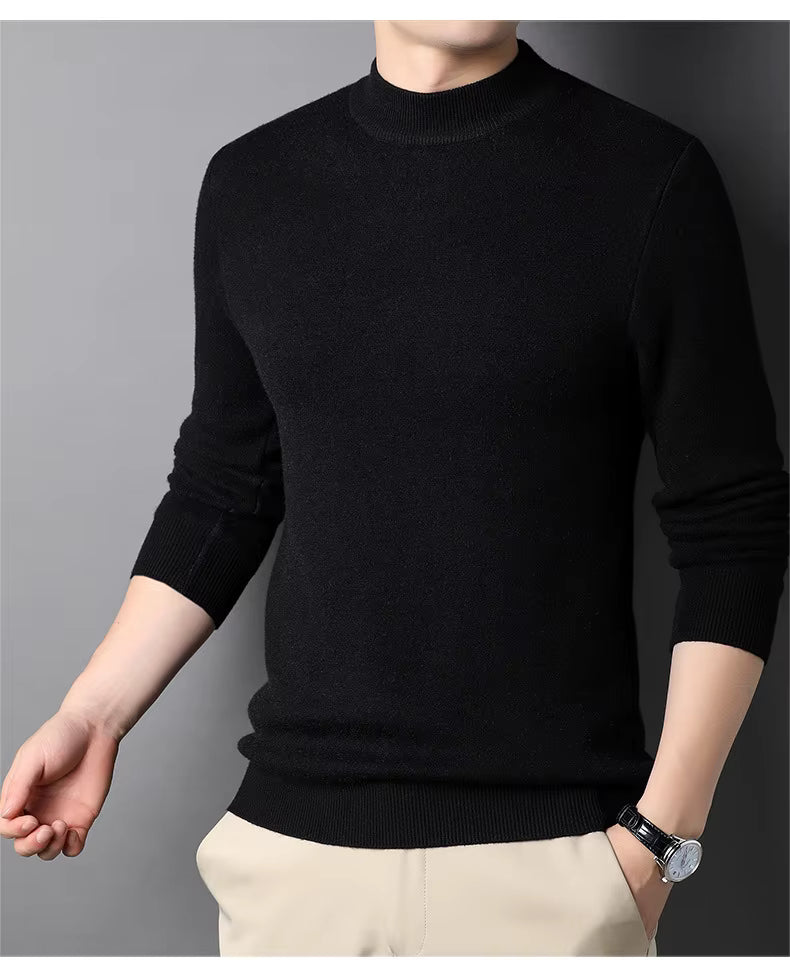 VS902 - Suéter para hombre cuello mock