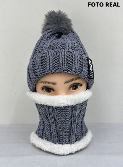 VH001 - Gorro con Bufanda Afelpada