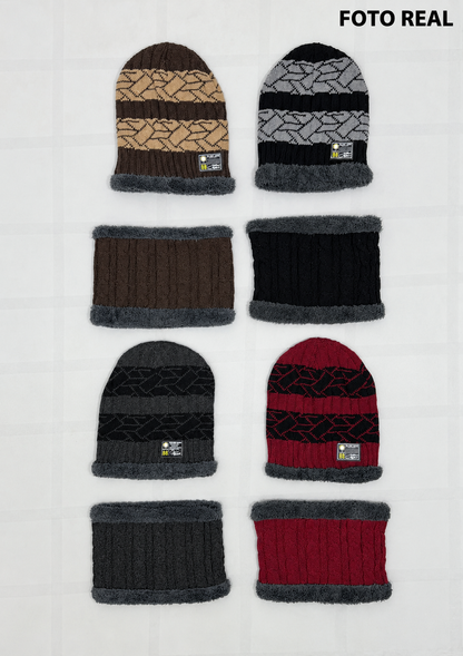 VH003-1 - Gorro con Bufanda Afelpada