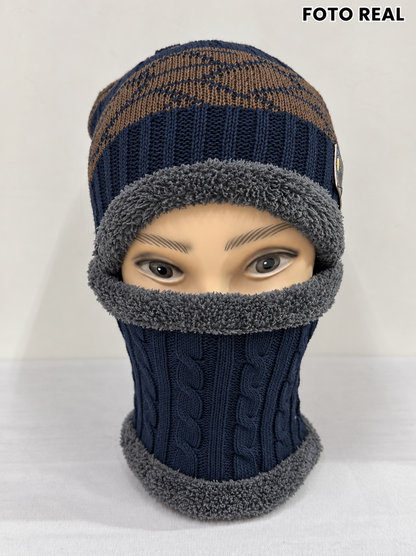 VH003-1 - Gorro con Bufanda Afelpada