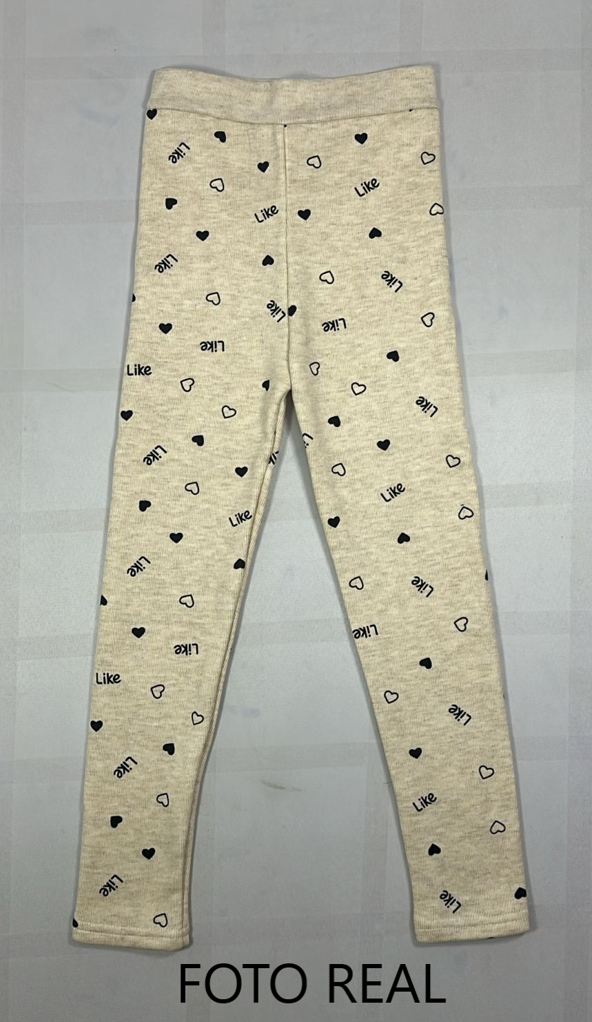 KLEG304 - Leggings Infantil Afelpado con Corazones