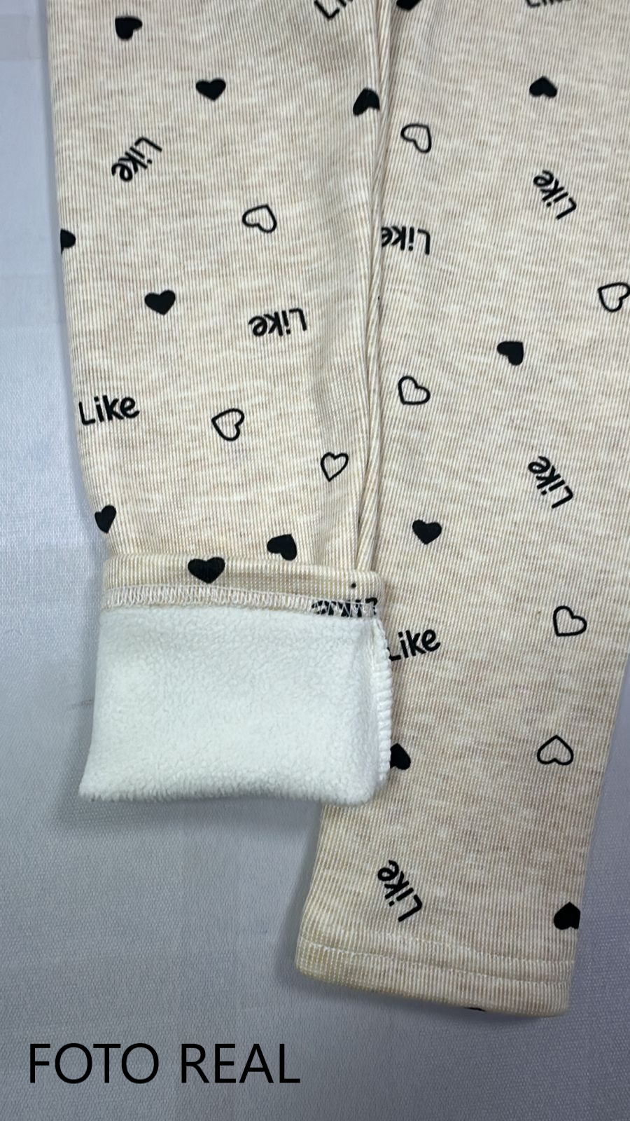KLEG304 - Leggings Infantil Afelpado con Corazones