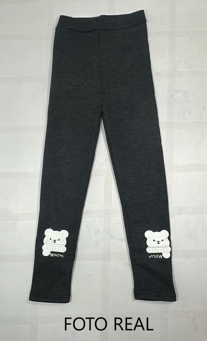 KLEG307 - Leggings Infantil Afelpado con Ositos