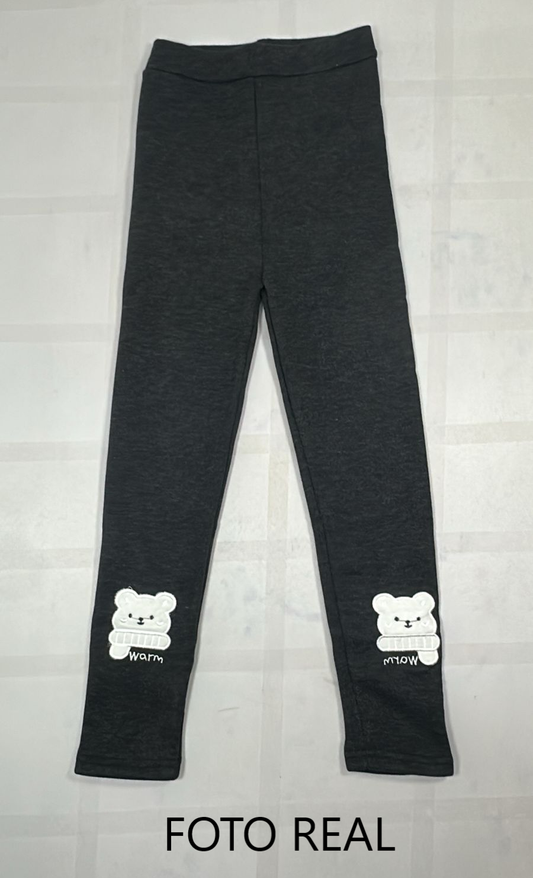 KLEG307 - Leggings Infantil Afelpado con Ositos