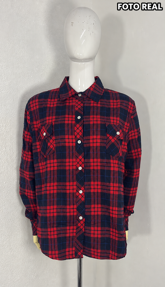 VCA901 - Camisa Térmica a Cuadros con Forro de Peluche