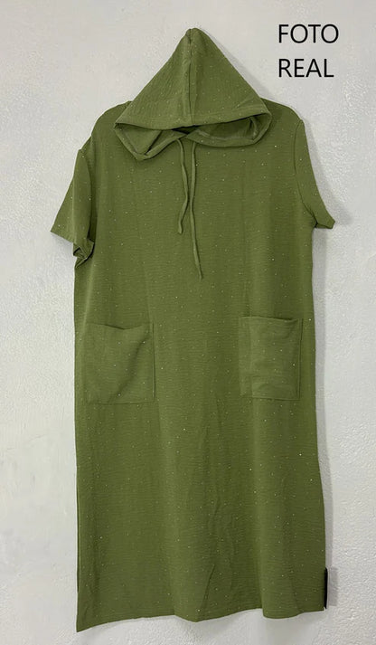 OPS62 - Vestido Casual con Capucha